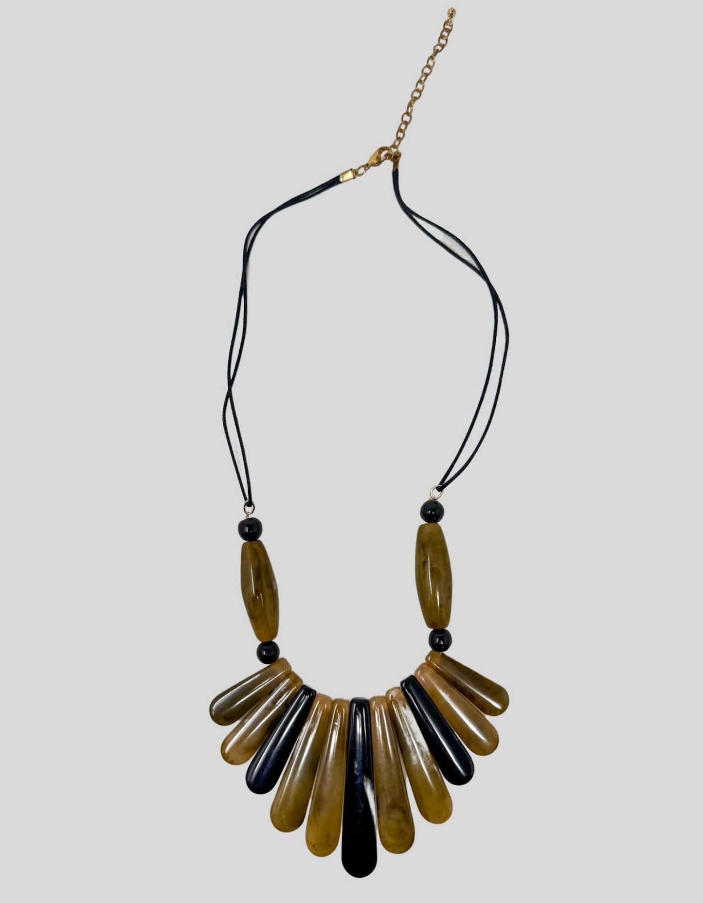 Chunky Horn Bead Necklace - One Size