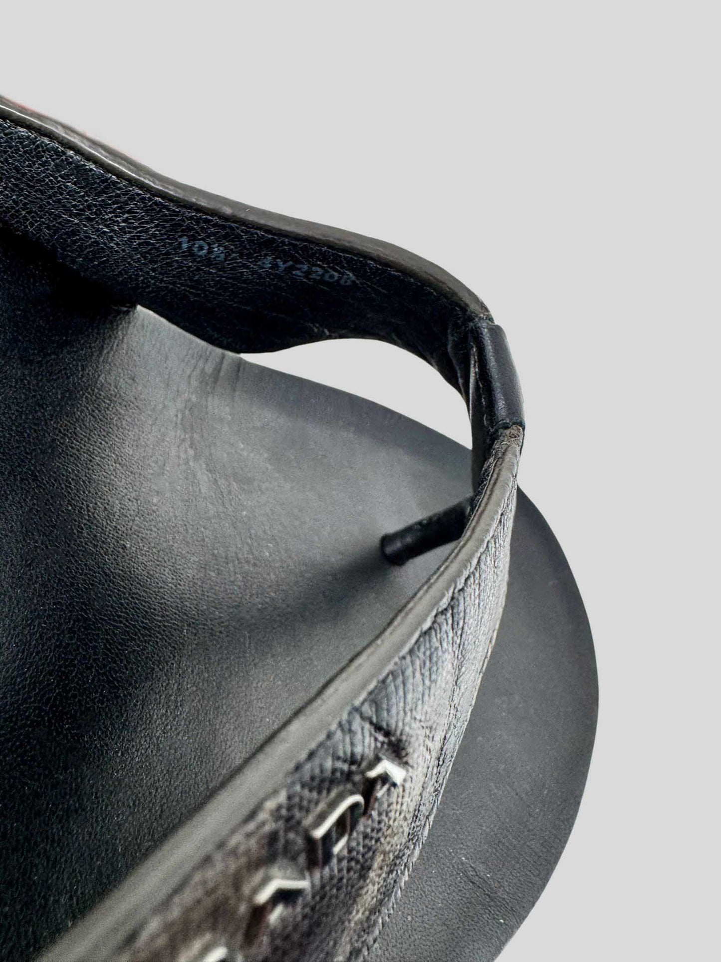 PRADA Sport Leather Printed Flip Flops - 10.5 US