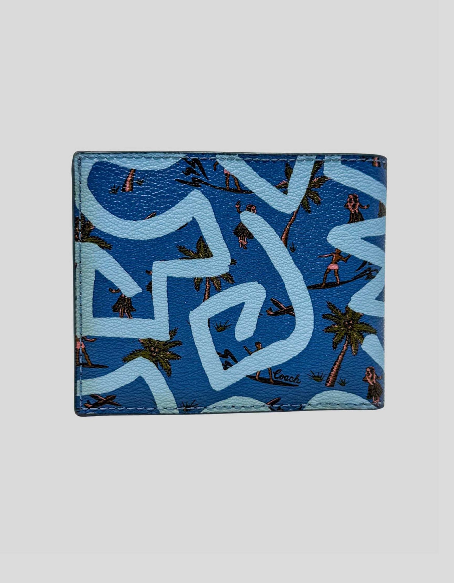 COACH x KEITH HARING Blue Hawaiian Wallet