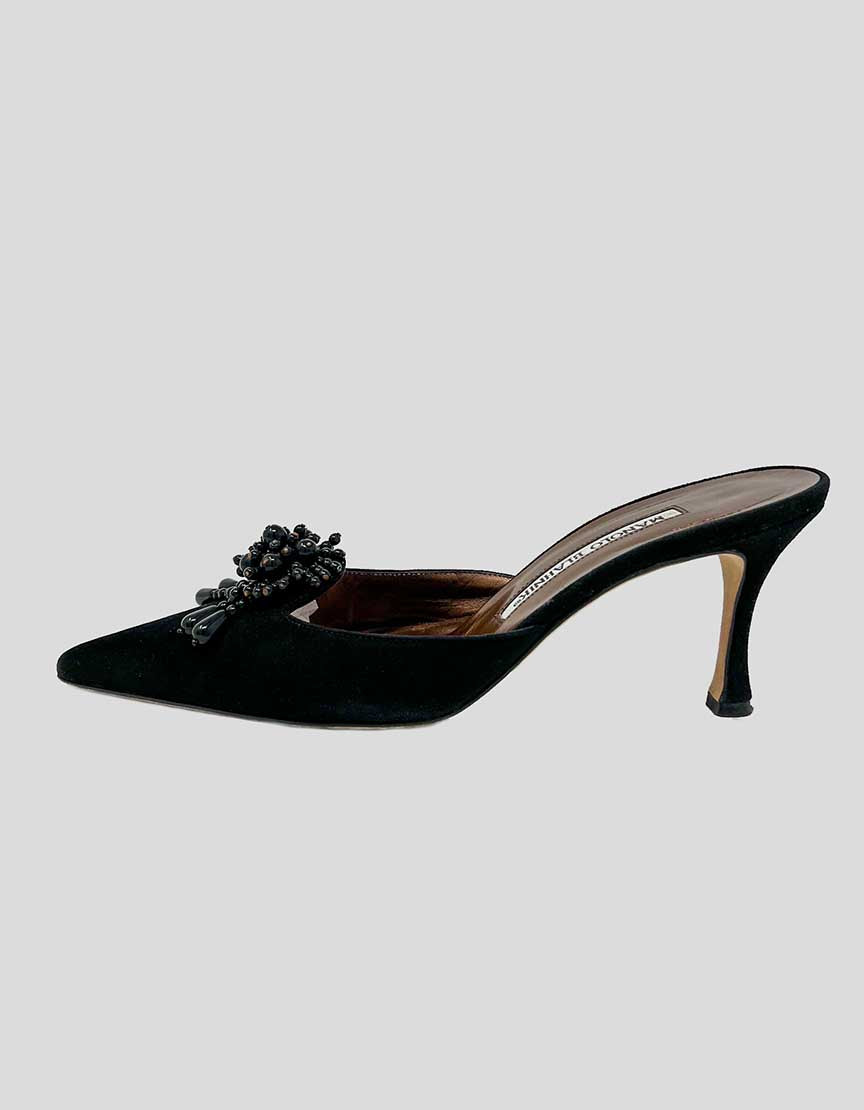 MANOLO BLAHNIK Suede Mules - 36 IT | 6 US