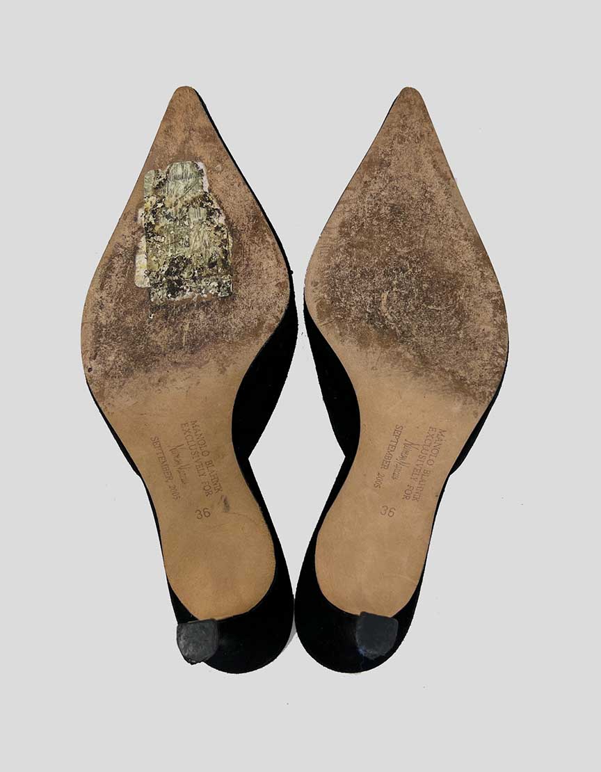 MANOLO BLAHNIK Suede Mules - 36 IT | 6 US