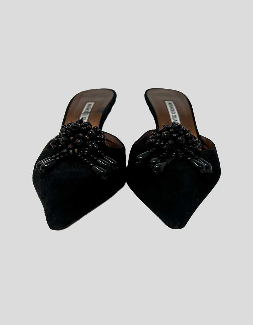 MANOLO BLAHNIK Suede Mules - 36 IT | 6 US