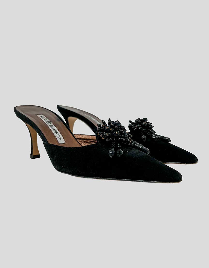 MANOLO BLAHNIK Suede Mules - 36 IT | 6 US