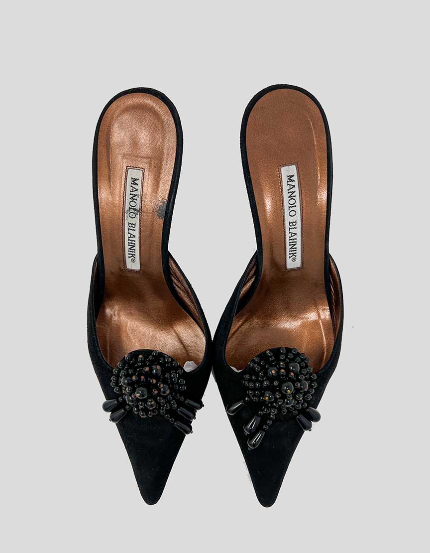 MANOLO BLAHNIK Suede Mules - 36 IT | 6 US