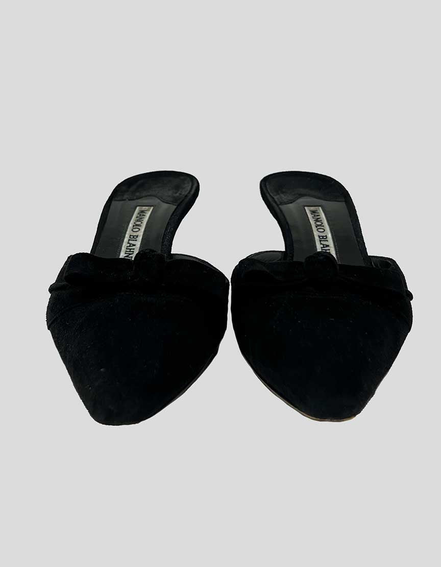 MANOLO BLAHNIK Suede Mules - 36.5 IT | 6.5 US