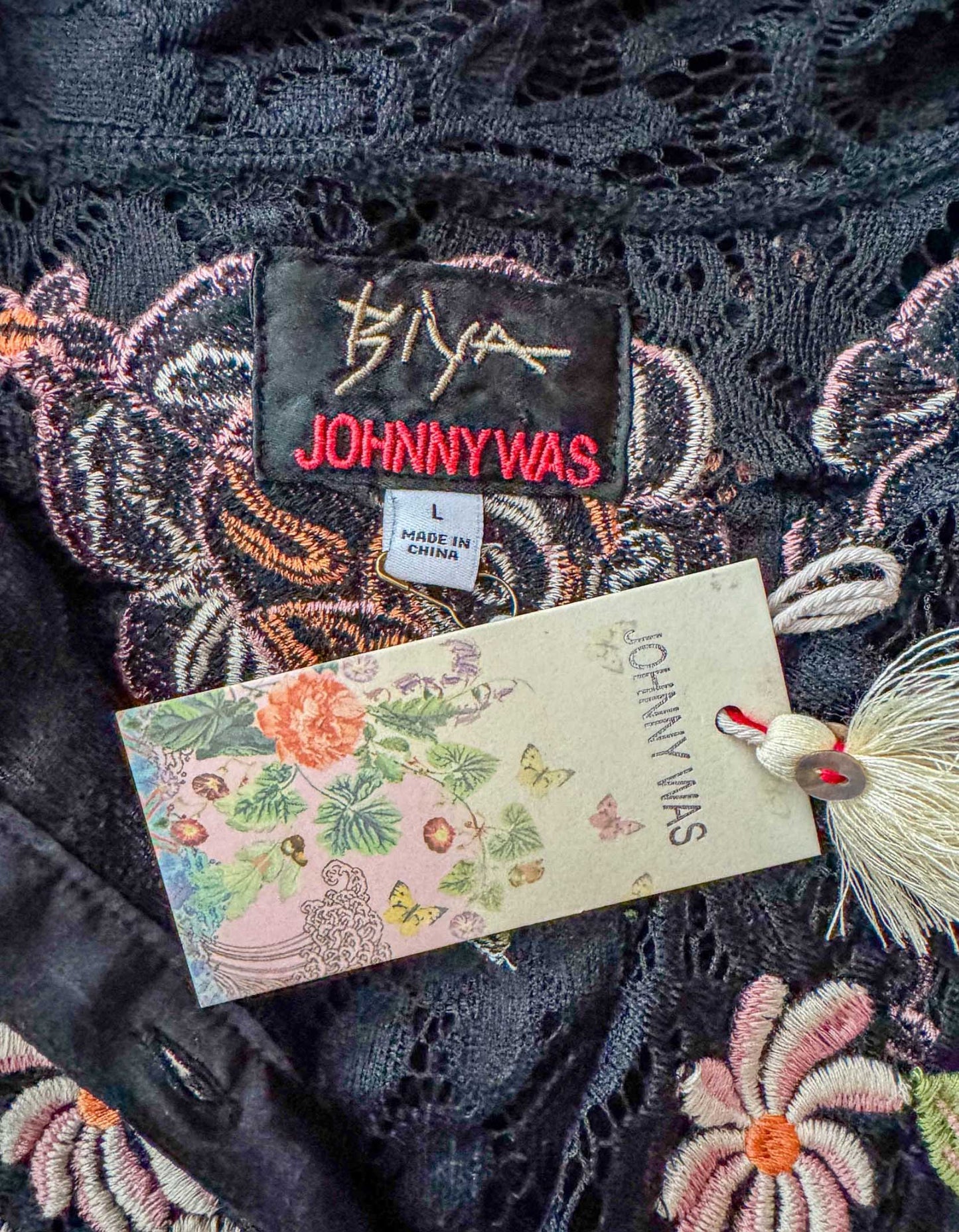 JOHNNY WAS Lace Blouse w/ Tags - Large