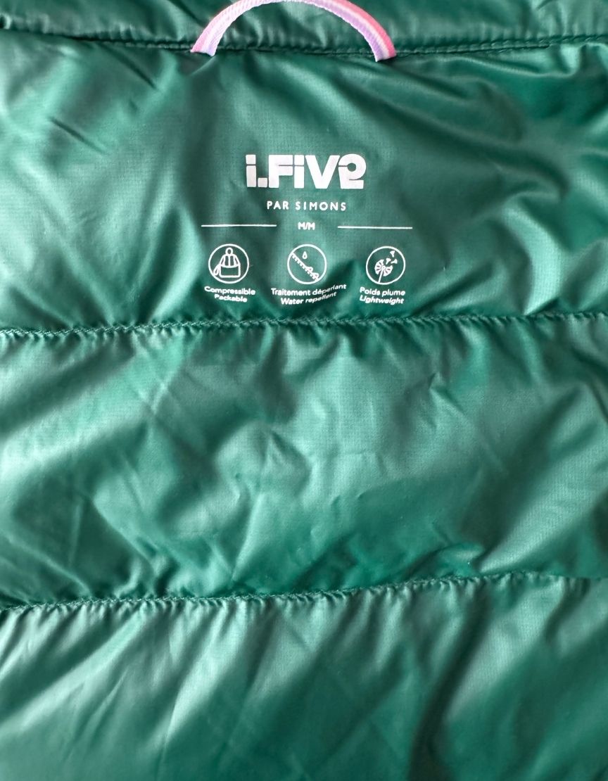 I.FIV2 Emerald Green Lightweight Puffer Jacket - Medium