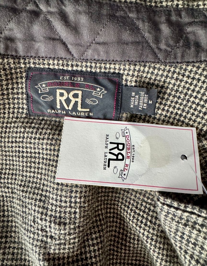 RRL Double RL Micro Houndstooth Western Shirt w/ Tags - Medium