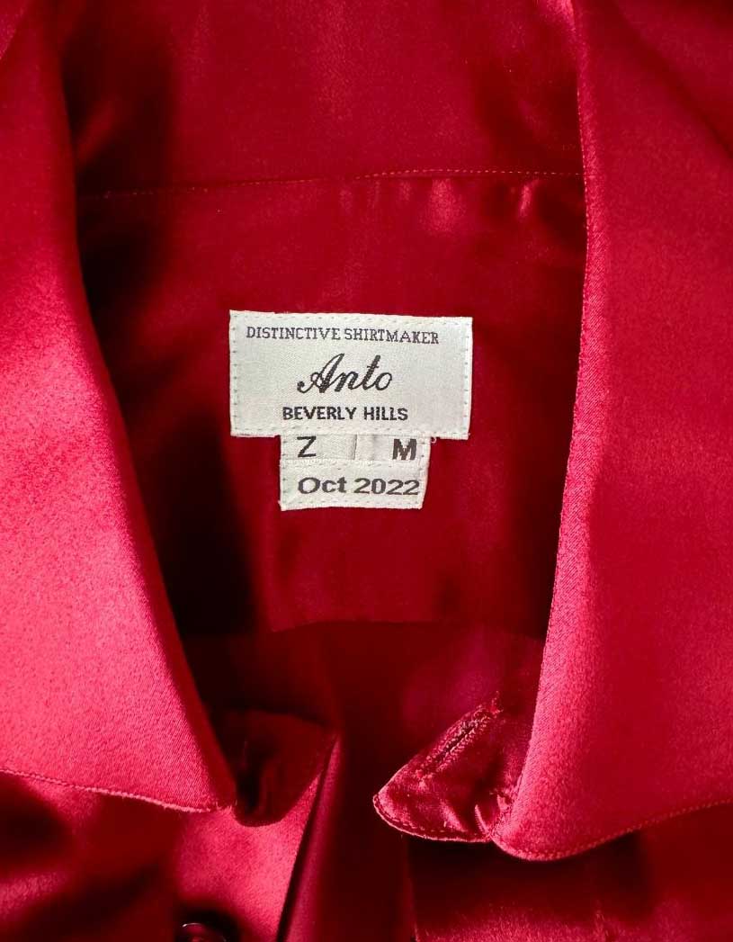 ANTO BEVERLY HILLS Silk Charmeuse Blouse - Medium