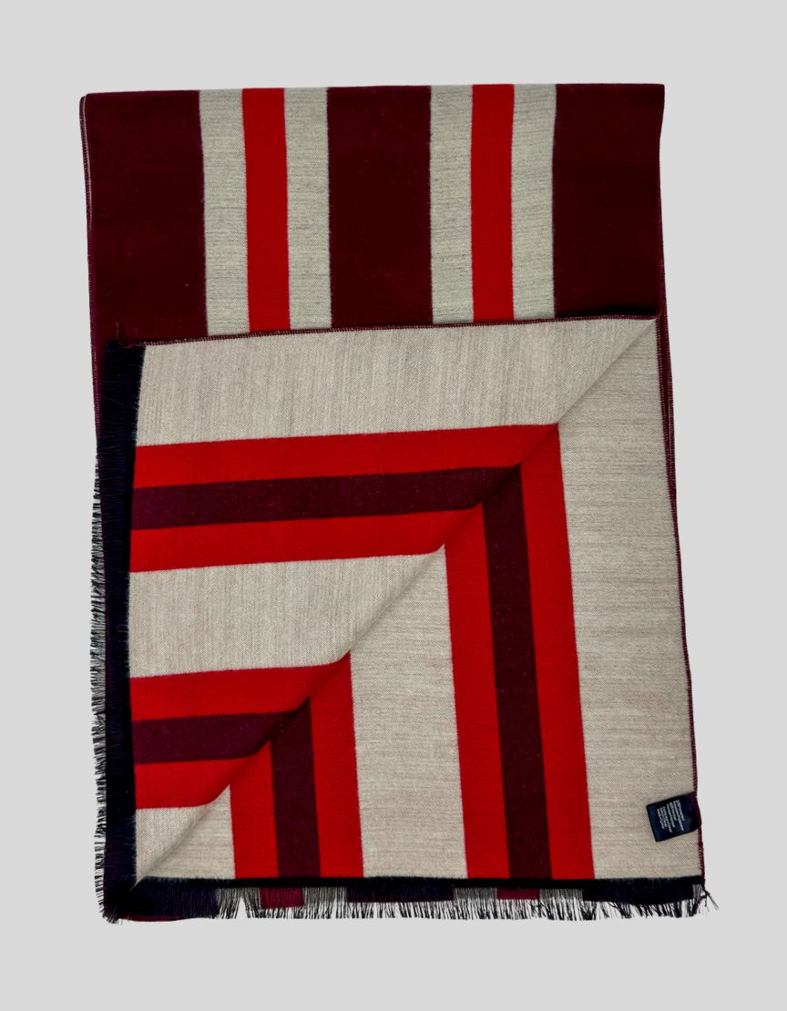 DEVIL'S ADVOCATE Geometric Stripe Blanket Scarf - One Size