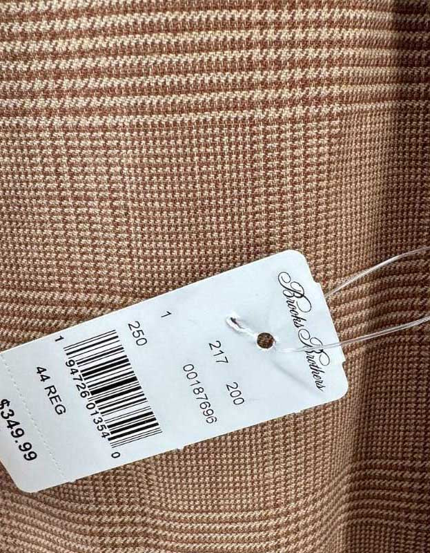 BROOKS BROTHERS Linen-Cotton Blend Glen Plaid Blazer w/ Tags – 44R US