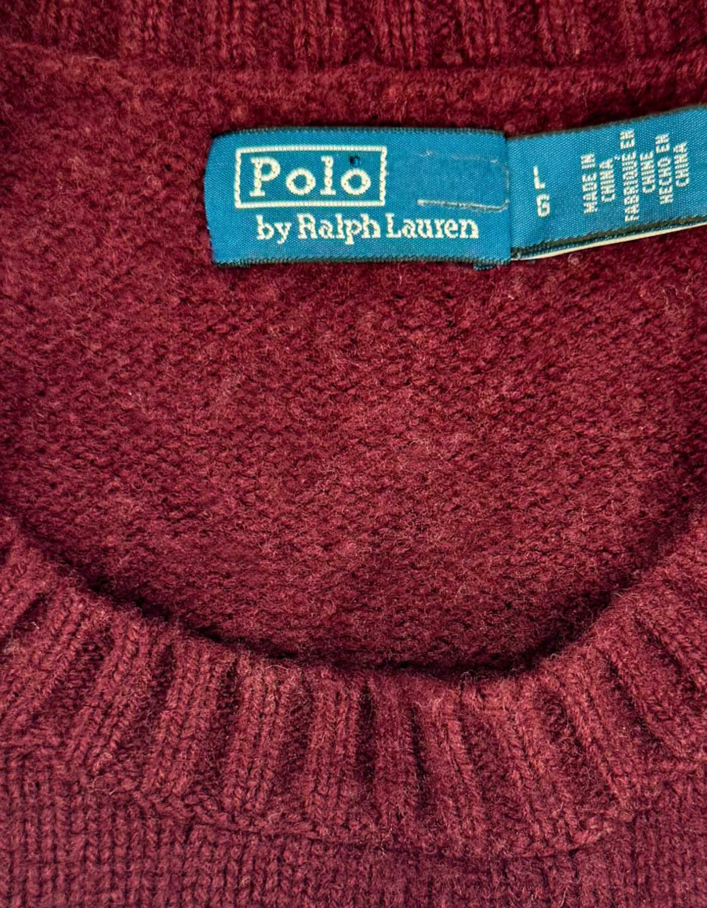 POLO RALPH LAUREN Wool Graphic Sweater - Large