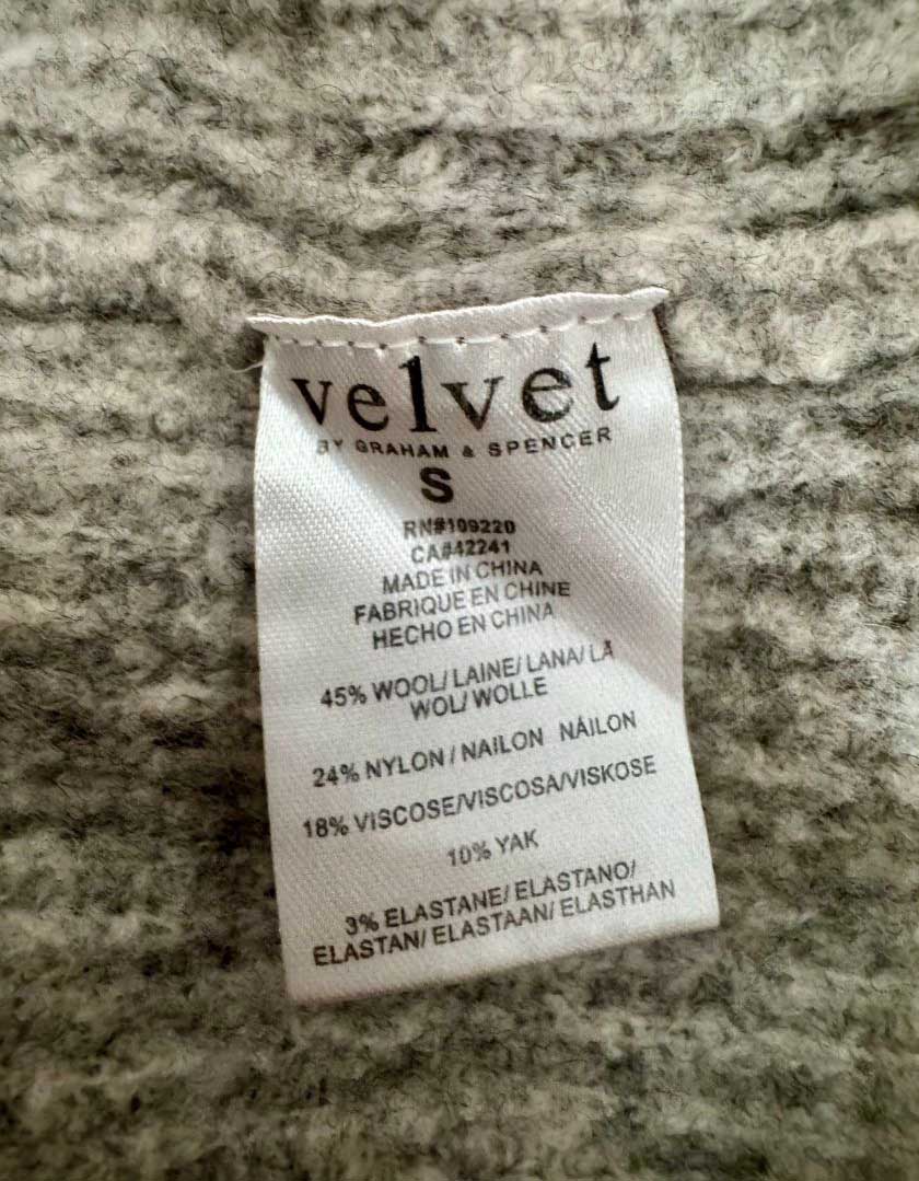 VELVET BY GRAHAM & SPENCER Ribbed Cardigan - Small - LuxAnthropy