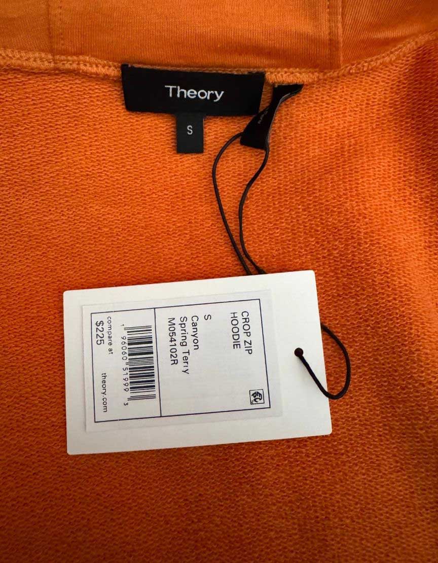THEORY Cotton Zip Hoodie & Shorts Set - Small