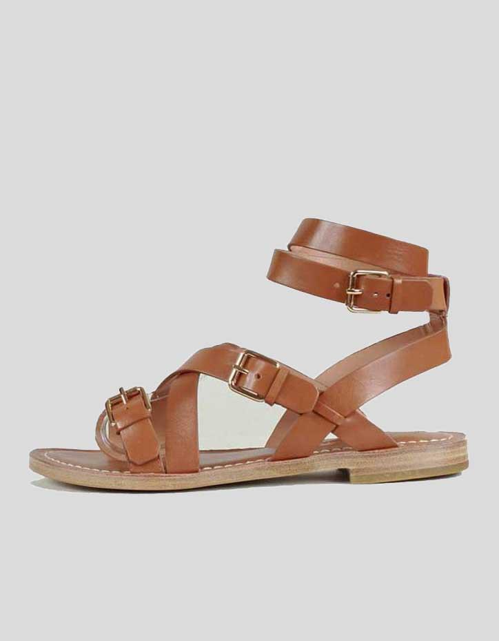 Sigerson Morrison Saddle New Stetson Flat Sandal - 5B US