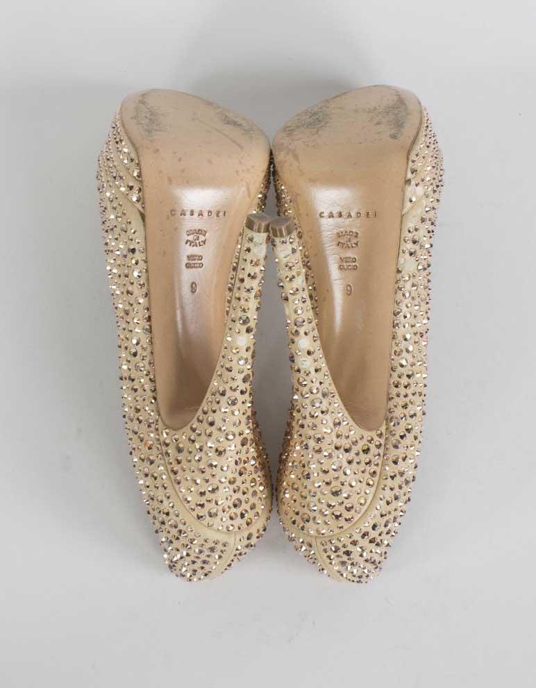 CASADEI Peep Toe Evening Pumps - 9 US - LuxAnthropy