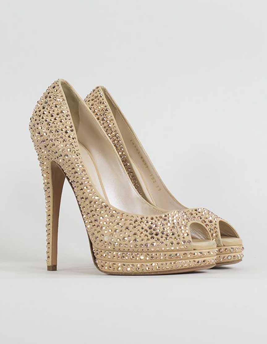 CASADEI Peep Toe Evening Pumps - 9 US - LuxAnthropy