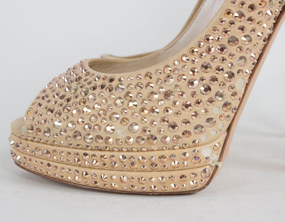 CASADEI Peep Toe Evening Pumps - 9 US - LuxAnthropy