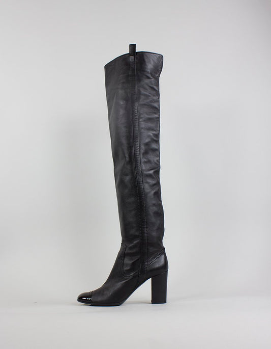 CHANEL CC Over The Knee Boots - 40 IT | 10 US