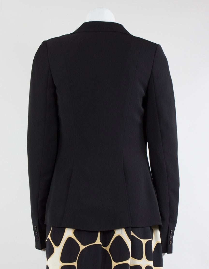 Alice By Temperley Liberty Tux Jacket With Leather Lapel - 4 US