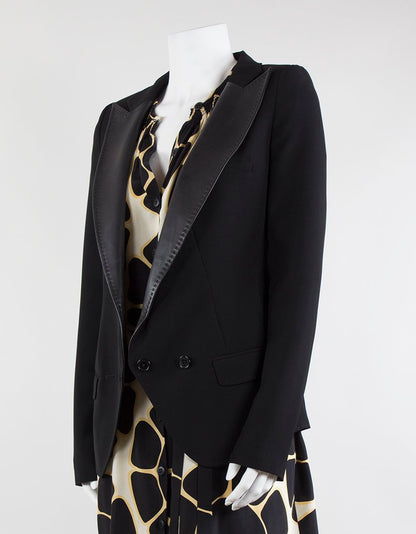 Alice By Temperley Liberty Tux Jacket With Leather Lapel - 4 US
