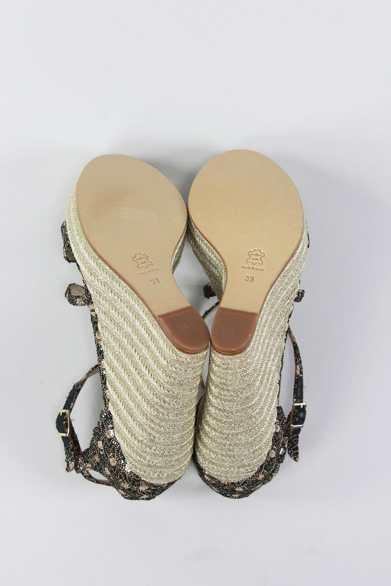 Jean Michel Cazabat Wedge Sandals - 39 IT | 9 US