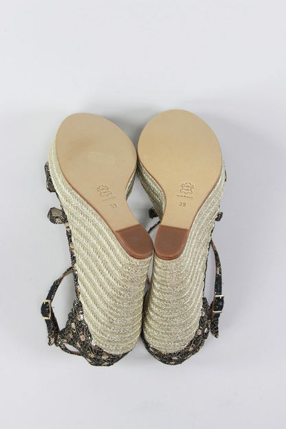 Jean Michel Cazabat Wedge Sandals - 39 IT | 9 US