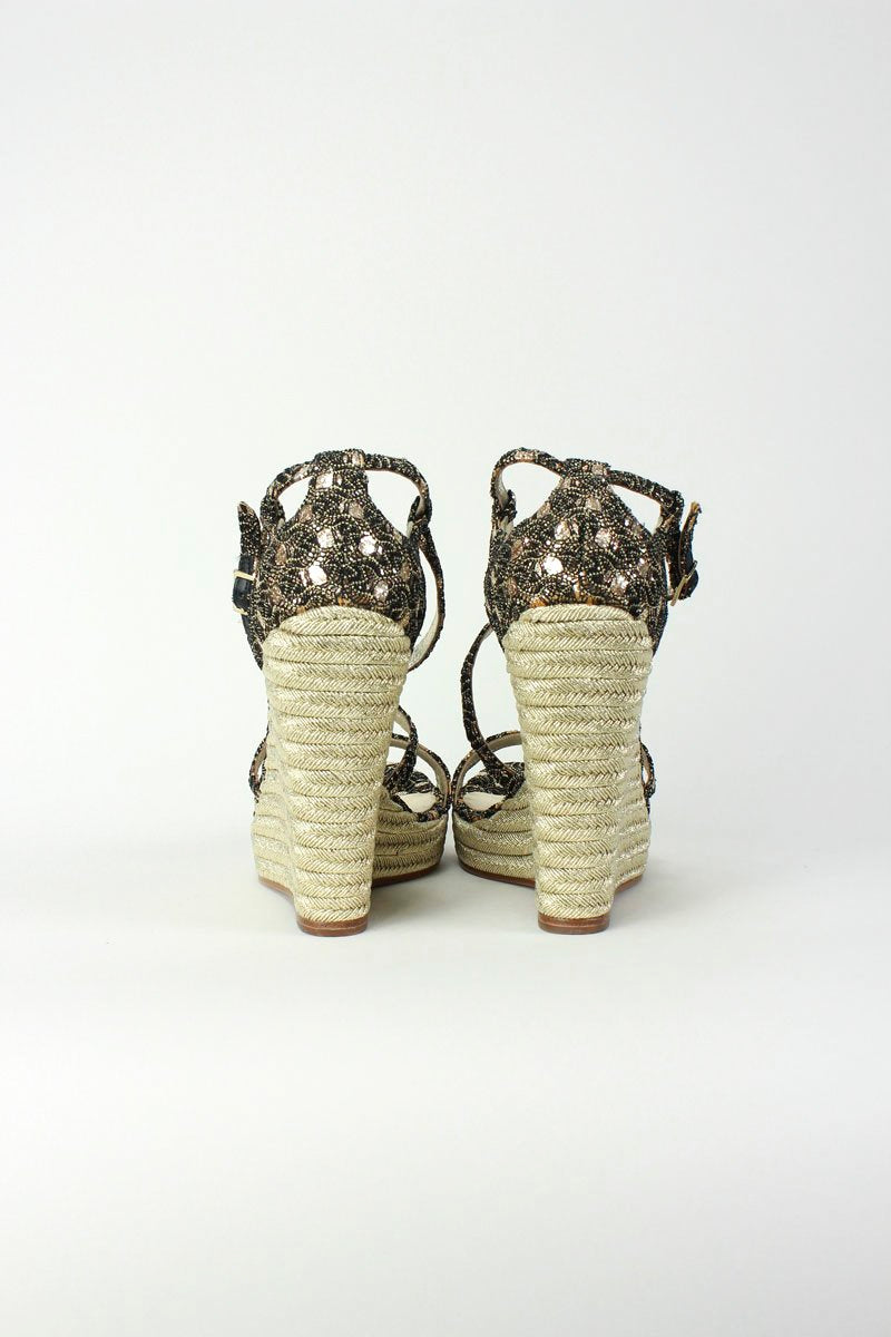 Jean Michel Cazabat Wedge Sandals - 39 IT | 9 US
