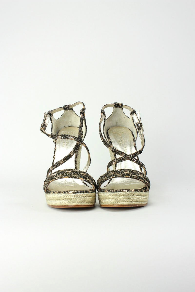 Jean Michel Cazabat Wedge Sandals - 39 IT | 9 US
