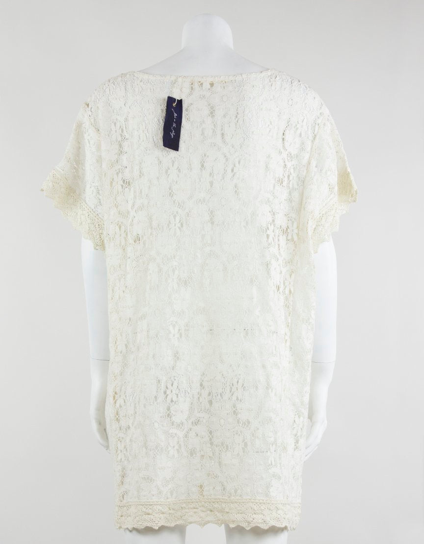 Joie A La Plage Balton CreaM/Lace Coverup Size Small