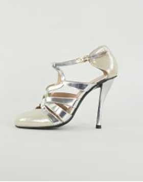 Robert Clergerie Silver Tone Strappy Heels Size 37.5 IT
