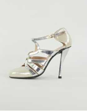 ROBERT CLERGERIE Silver Tone Strappy Heels - 37.5 IT | 7.5 US