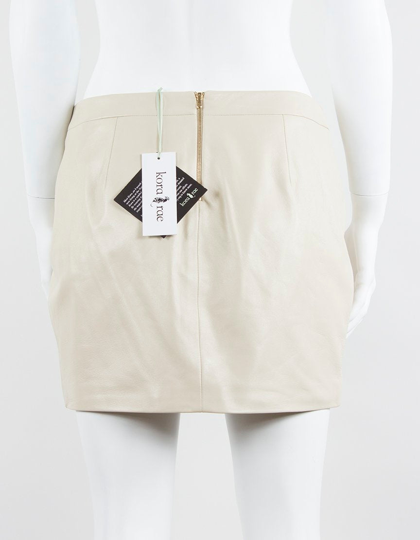 Kora Rae First Born Embellished Leather Mini Skirt Size 6 US