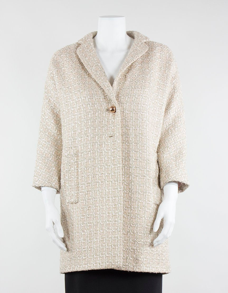 Kate Spade New York Renata Blush Tweed Coat X-Small