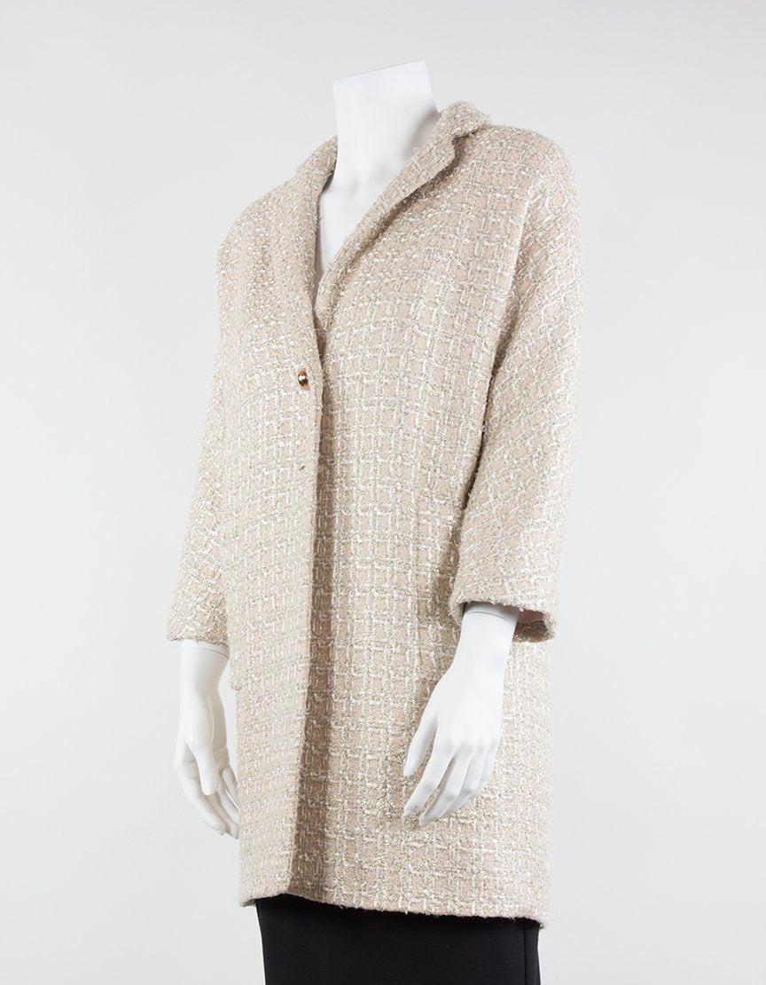 Kate Spade New York Renata Blush Tweed Coat X-Small