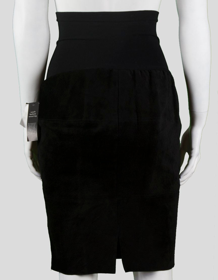 Bailey 44 Collection Black Suede Maternity Skirt Size 6