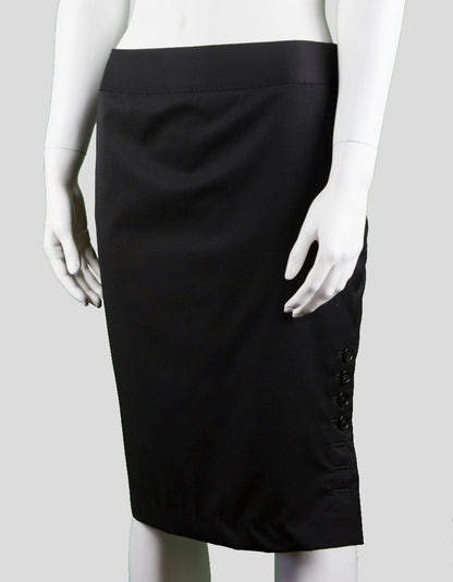 Ted Baker Pencil Skirt With Front Walking Slit With Functional Buttons Size 2
