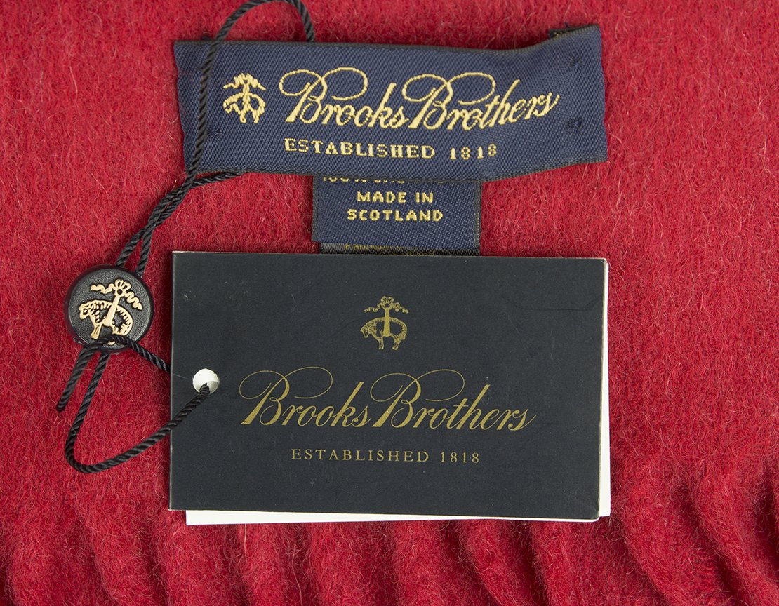 BROOKS BROTHERS Cashmere Scarf w/ Tags - One Size