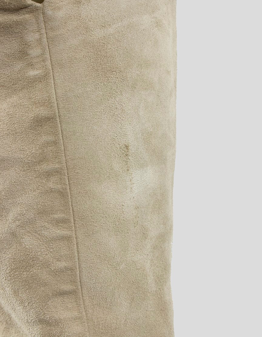 GIUSEPPE ZANOTTI Tan Suede Platform Knee Hi Boots - 39 IT | 9 US