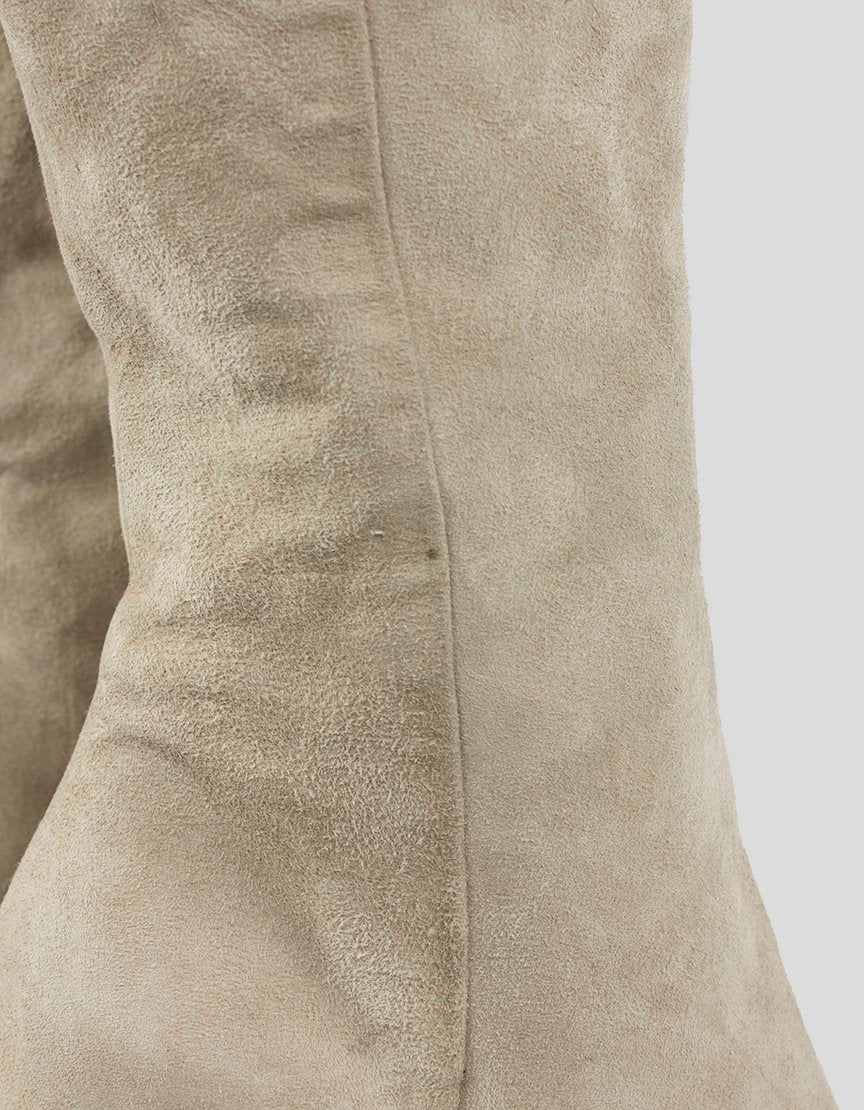 GIUSEPPE ZANOTTI Tan Suede Platform Knee Hi Boots - 39 IT | 9 US