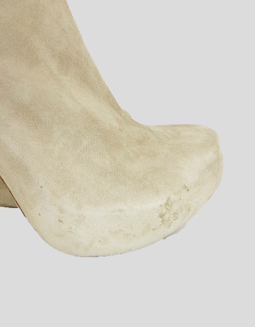 GIUSEPPE ZANOTTI Tan Suede Platform Knee Hi Boots - 39 IT | 9 US