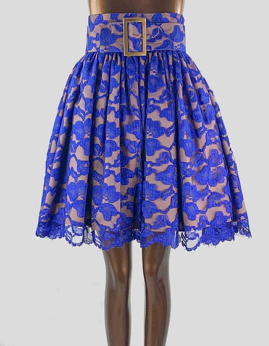 English Clientele Blue Tulle Lace Skirt 0 US