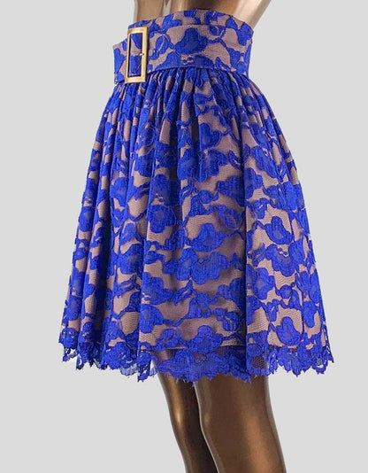 English Clientele Blue Tulle Lace Skirt 0 US