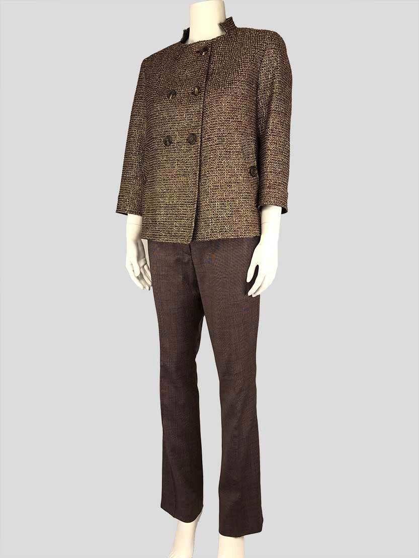Etro Flat Front Straight Pants With Side Pockets 44 IT