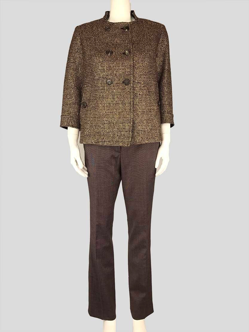 Etro Flat Front Straight Pants With Side Pockets 44 IT