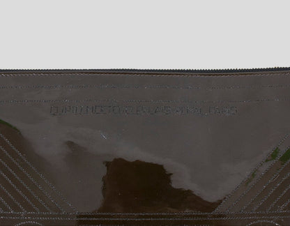 CORTO MOLTEDO Large Brown Patent Leather Clutch