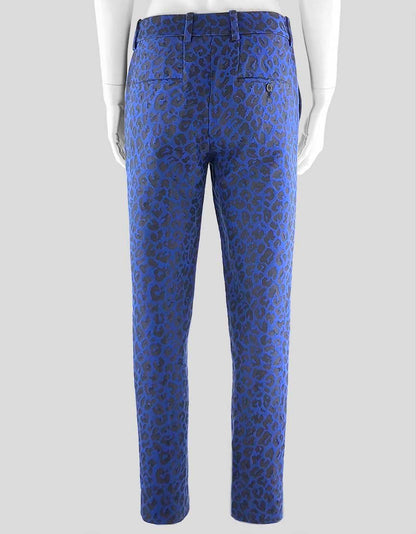 3 1 Phillip Lim Blue And Black Leopard Print Pants Size 2 US