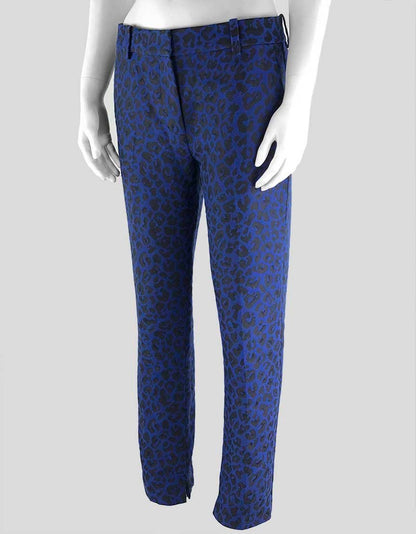 3 1 Phillip Lim Blue And Black Leopard Print Pants Size 2 US