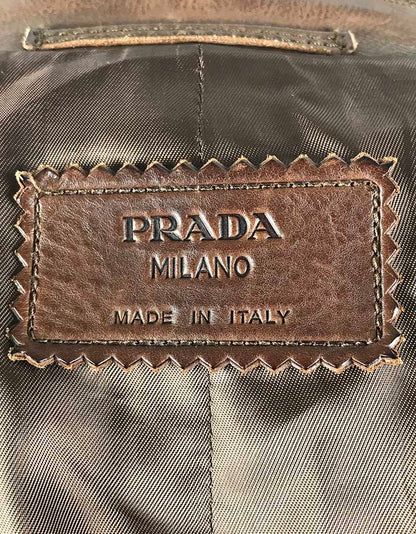 Prada Leather Blazer 50 It