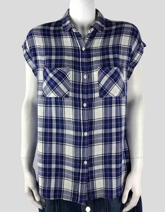RAILS Sleeveless Button Down Shirt - Small